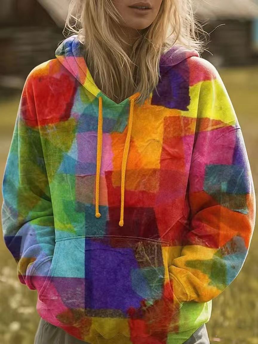 Dámská mikina s boho květinovým potiskem