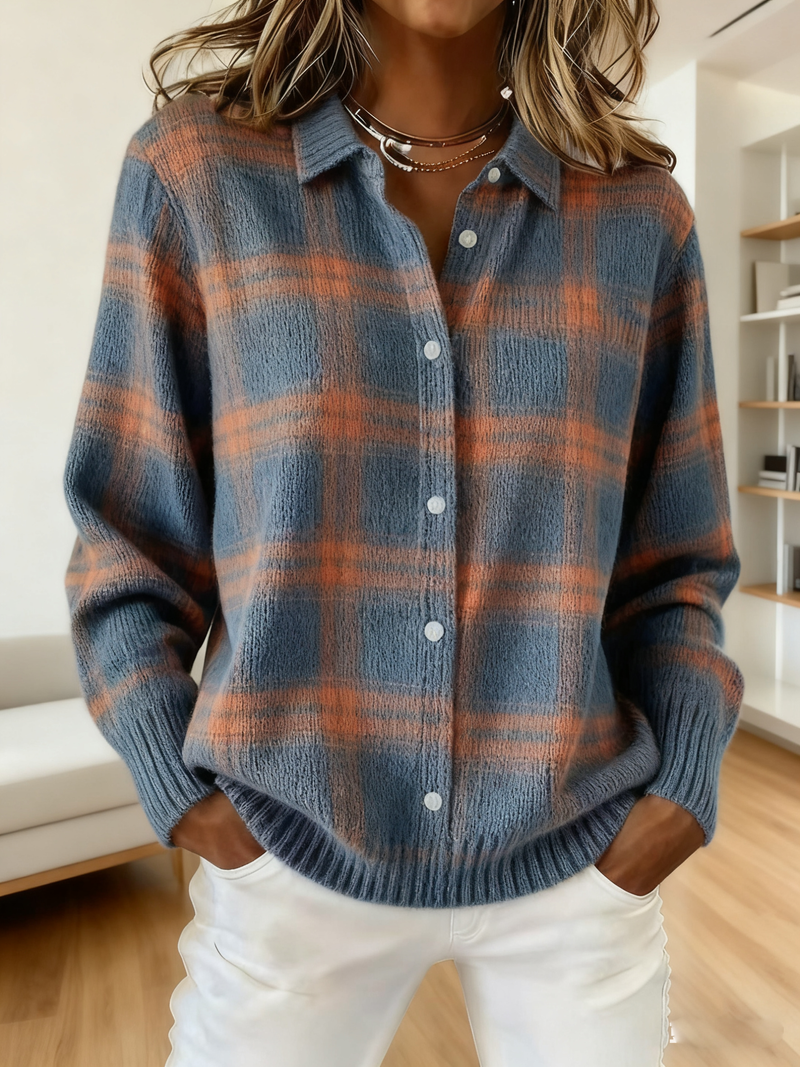 Dámský vlněný pletený kardigan z přírodních vláken s knoflíky💕