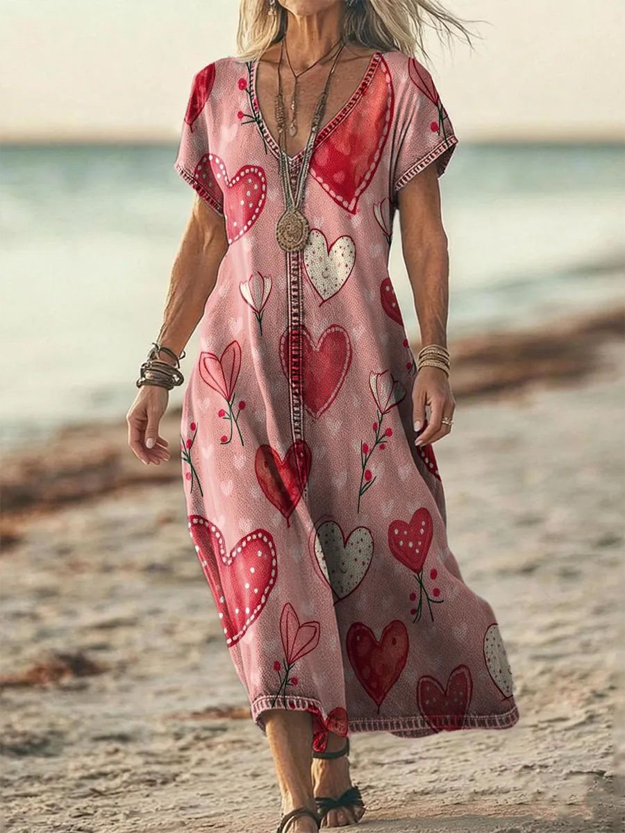 Šaty s potiskem do V