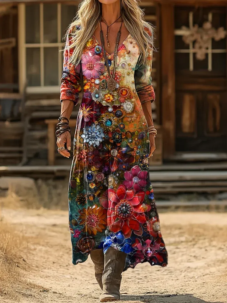 Vintage květinové šaty