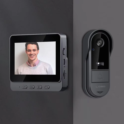 Africa Ready! 2.4G WiFi Doorbell – No Drilling, Stable Signal (Skip Router Hassle), HD Night Vision + Intercom, 100 - Day Battery | Secure Home Without Opening Door