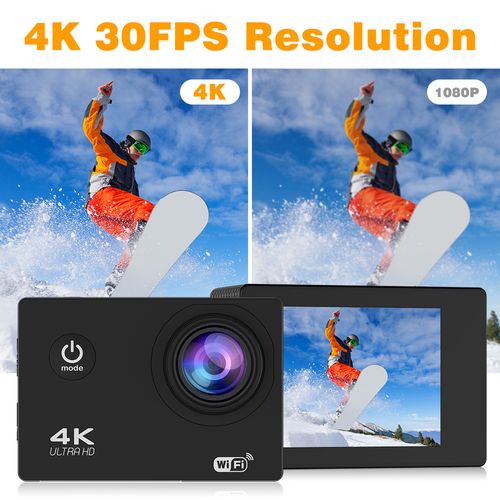Ghana Best Seller H16-4 Action Camera 8MP 140° Wide Angle 30m Waterproof Anti-Shake 1080P HD Recording 18 Accessories Kit
