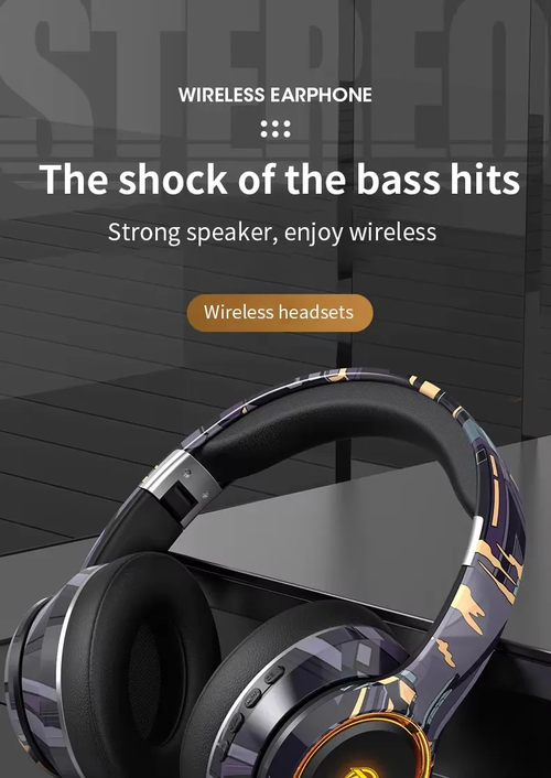 MiaoYin | Chinese Chic Over-Ear Wireless Headphones, Africa Special Edition  8H Ultra-Long Playtime + IPX5 Waterproof | Noise Cancelling Call, NFC One-Tap Pairing, Low-Latency Gaming Mode | Daily & Sports Use, Upgraded Model with Bluetooth 5.3 Stable Transmission