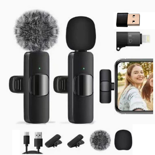 Wireless Lavalier Mic Bluetooth 5.3 3 6H Battery Clear Audio for TikTok Reels Streaming