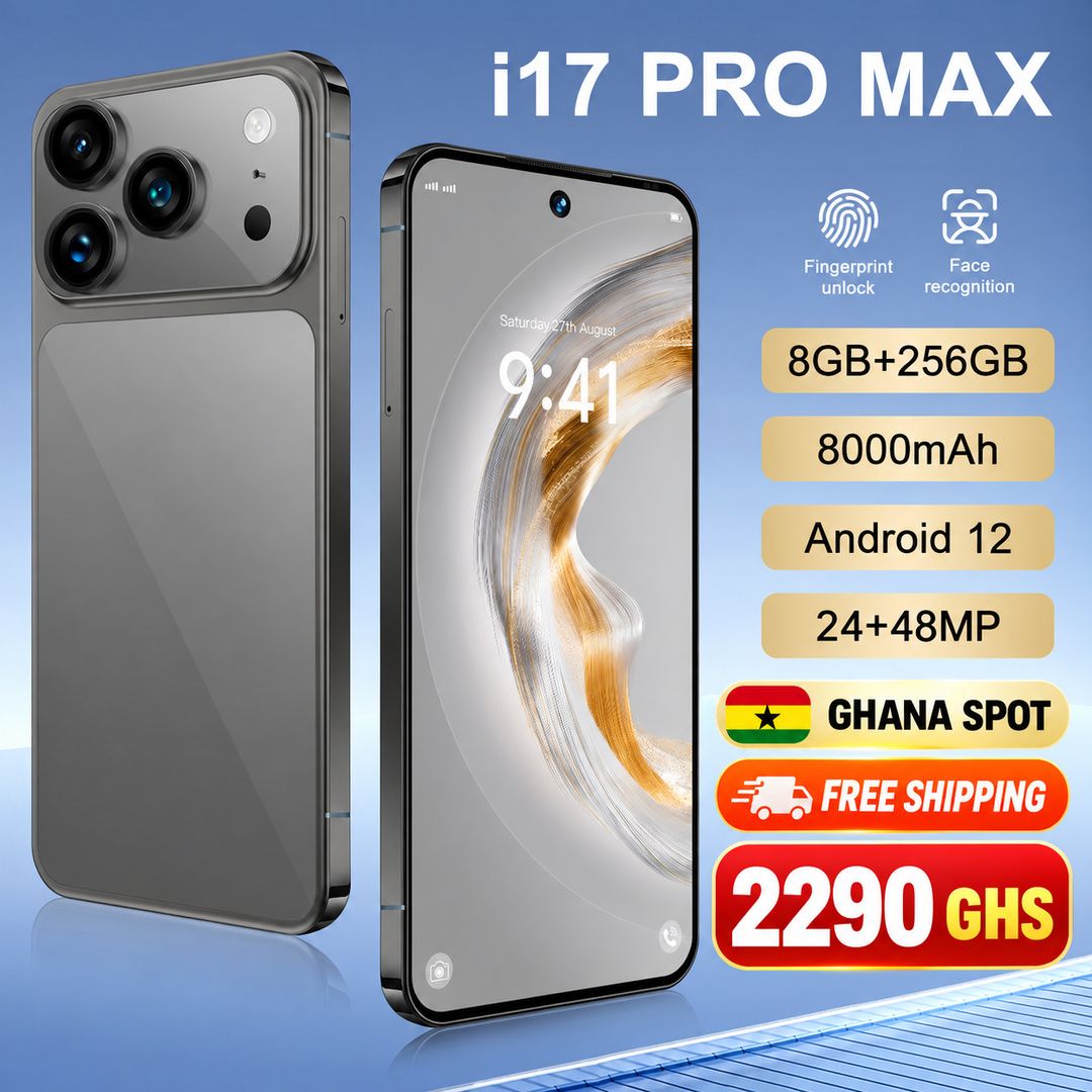 I17 Pro Max Android Flagship Phone 6.8 Screen 6800mAh Battery 8GB256GB 48MP Dual Camera MultiBand Smart Sensors