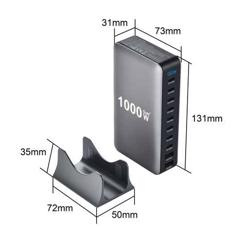 ⚡ 1000W GaN 10-Port Charging Station 140W Single Port Max  The Ultimate  Rescue King