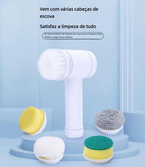Escova Elétrica Sem Fio Multifuncional - Limpeza de Pratos, Panelas, Azulejos do Banheiro e Manchas Duras, Resistente à Água IPX7 com Bateria de Longa Duração 🧼