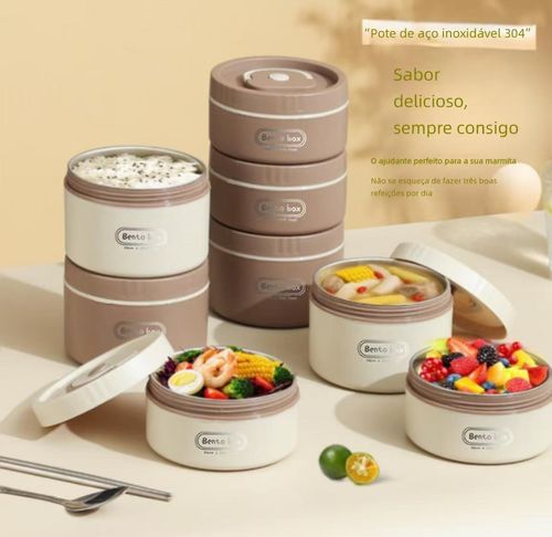 🍱 304 Stainless Steel Insulated Lunch Box | Double Layer Thermal Bento Box ✨ Leak-Proof Portable Food Container for Office & School 🎒