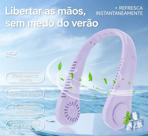Novo ventilador de pescoço USB recarregável, 😊compacto e portátil para uso ao ar livre