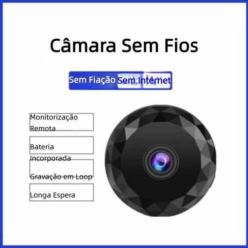 Câmera Wi-Fi sem fio com bateria interna e deteção humana PIR🔋