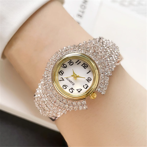 High-end quartz women's watch fully inlaid with diamonds new popular exquisite fashion gorgeous luxury crystal shining women