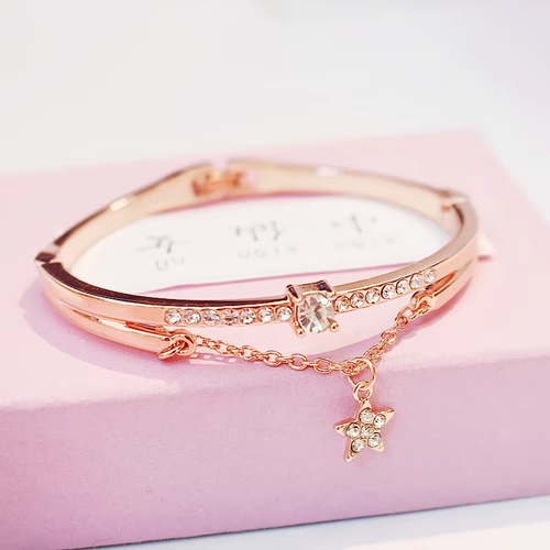 Two-piece watch bracelet new design luxury diamond ladies fashion creative shinv quartz watch jewelry noble temperament