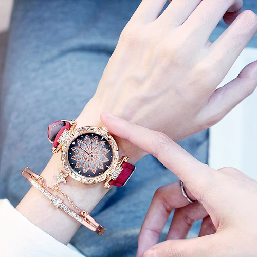 Two-piece watch bracelet new design luxury diamond ladies fashion creative shinv quartz watch jewelry noble temperament