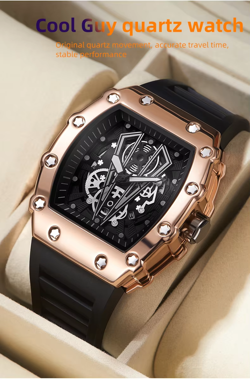 Cool and stylish men's watch, Richard's signature model, waterproof and wear-resistant, embodying high-end status.