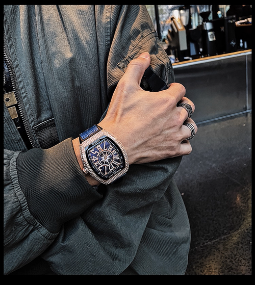 New design quartz watch luxury diamond hip hop men silver wristwatch men waterproof men's watch