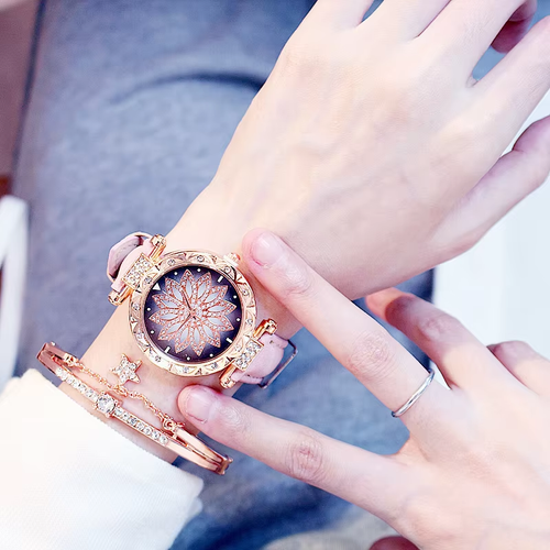 Two-piece watch bracelet new design luxury diamond ladies fashion creative shinv quartz watch jewelry noble temperament