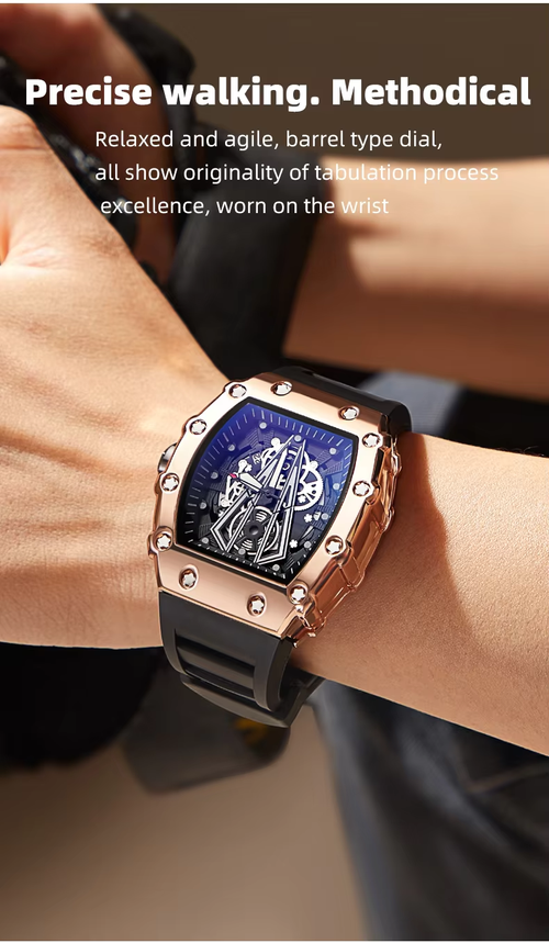 Cool and stylish men's watch, Richard's signature model, waterproof and wear-resistant, embodying high-end status.