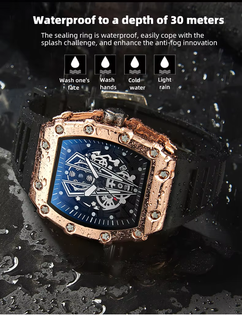 Cool and stylish men's watch, Richard's signature model, waterproof and wear-resistant, embodying high-end status.