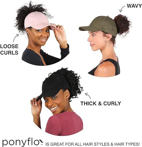 A hat with built-in magnetic attachment, suitable for ponytails of any height and any hair type.