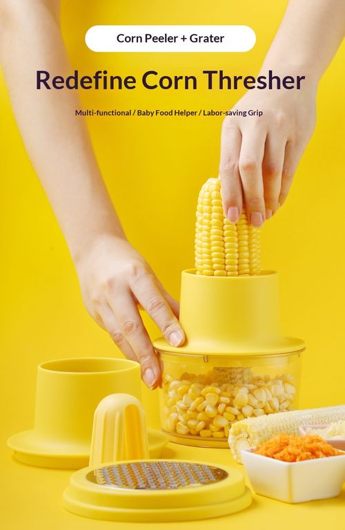 Domestic corn grater and grinder