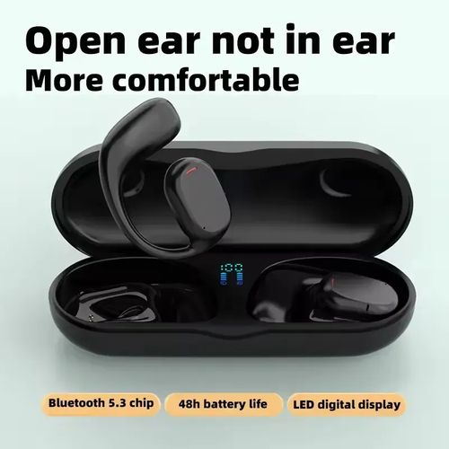 Ouvido aberto, não no ouvido Mais confortável Chip Bluetooth 5.3 Bateria com duração de 48 horas