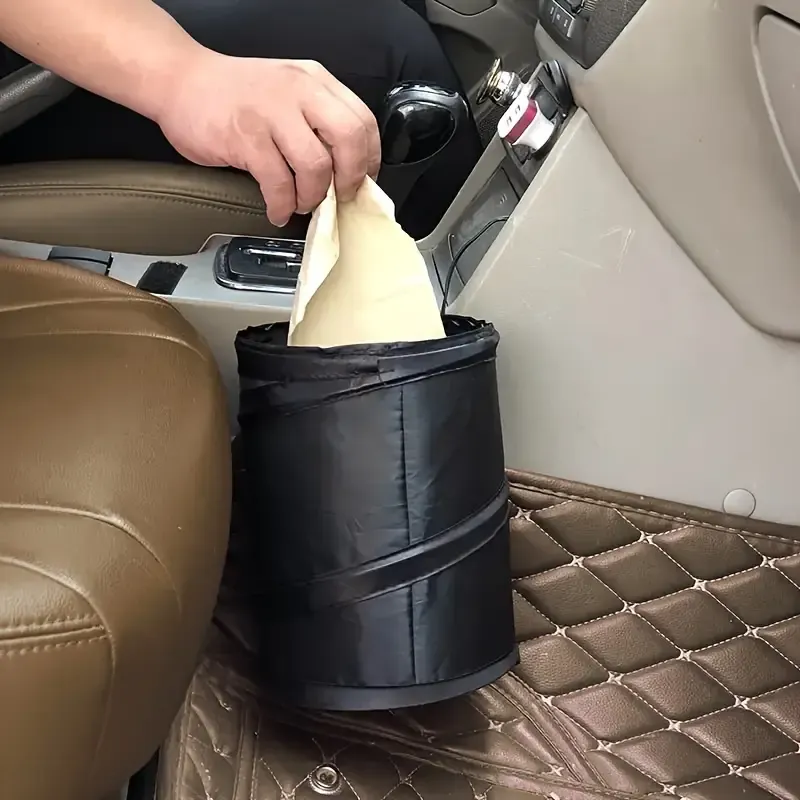 Keep Your Car Clean & Organized with this Collapsible Car Trash Can!