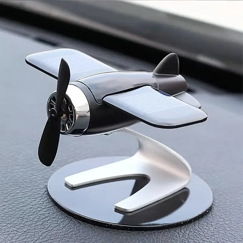 Solar-powered Airplane Car Interior Decoration Creative Car-mounted Central Control Panel High-end Decorative Supplies Car Aromatherapy Ornaments