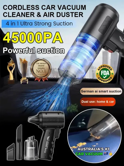 2-in-1 Cordless Vacuum Blower – Washable Filter