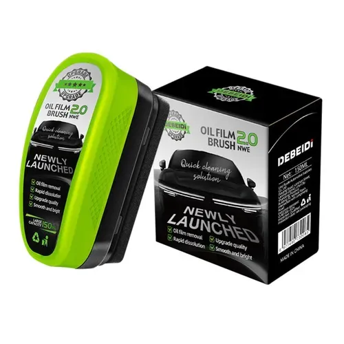 Automotive Car Oil Film Cleaning Brush,150ml Glass Oil Film Remover for Car Window,Windshield Brush for Car Care