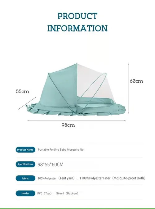 Baby Mosquito Net Cover Foldable Bed