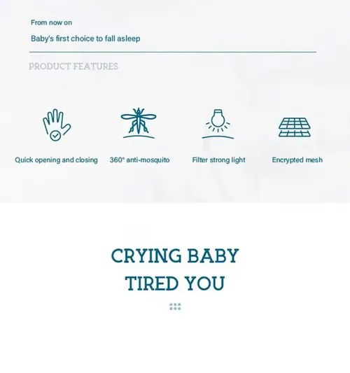 Baby Mosquito Net Cover Foldable Bed