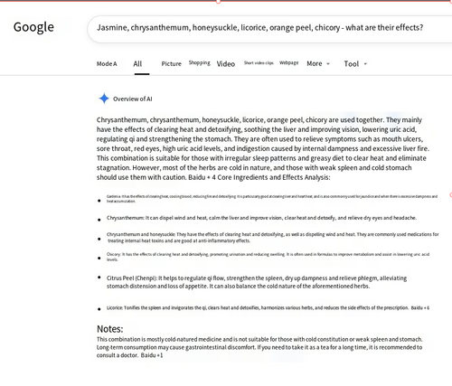 Chicory and Gardenia Tea