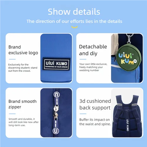 uiuikumo No.462 Lightweight design, stylish backpack with spine protection