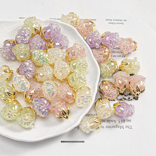 Link10:Rose and four-leaf clover beads