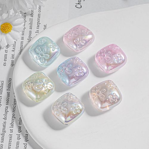 Link24：Sugar Glaze Colorful Square Beads 20mm