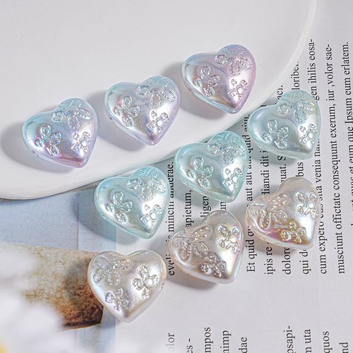 Link4：Sugar glaze colorful beads heart shaped beads
