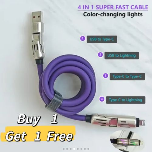 (Buy 1 Get ! Free) 2026 New Design 4 in 1Micro to Type C to Usb Data Cable