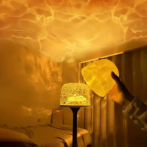 （Christmas Mega Sale）High-foot water ripple atmosphere remote control romantic projection night light