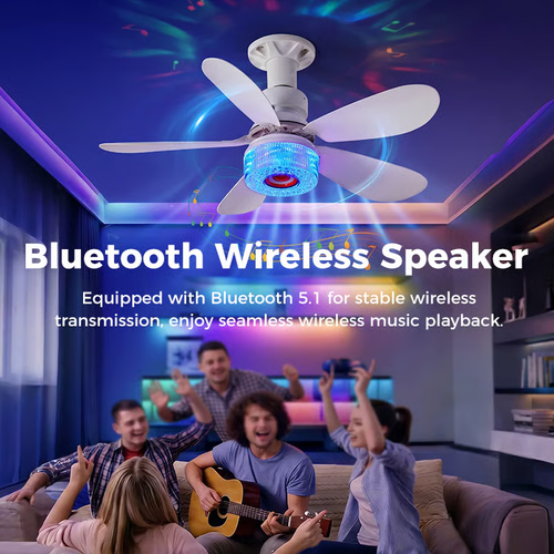 3-in-1 Ceiling Fan with Lightand Bluetooth Speaker