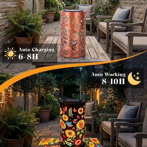 Solar Sunflower Projection Lantern