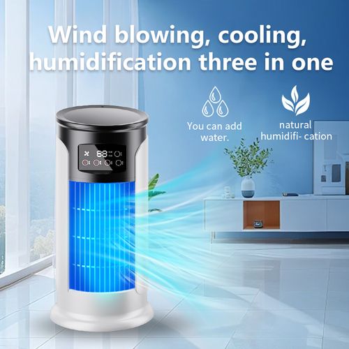 Mini USB Evaporative Air Cooler Quiet Timing Humidifier Desktop Cooling Fan Home Office Use