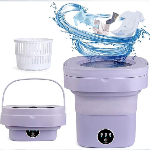 Mini washing machine, folding washing machine, mini washing artifact, portable lazy underwear and clothes special blue light sterilization and cleaning machine