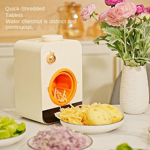 Kitchen Electric Vetable Cutter Household Multifunctional Grater Silk Scraper Potato Shredded Drum Made of Durable Plastic