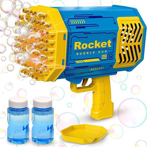 69 hole children's handheld bubble gun, outdoor handheld fully electric colorful light, and Gatling rocket launcher