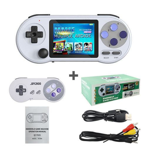 SF2000 Classic Nostalgic Arcade Joystick Handheld Game Console, Wireless Dual - Player, TV Output