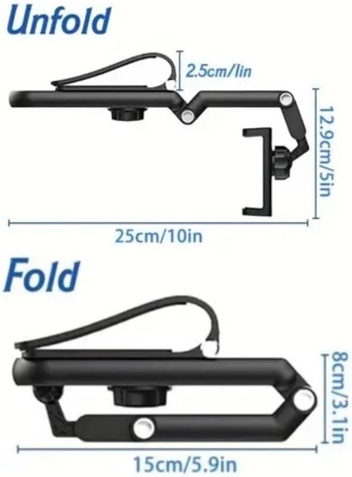Rotatable and Retractable Car Phone Holder - 2025 New Sunvisor Phone Holder for Car 360 Phone Holder Rotating Phone Mount Universal Phone Mount Car Cellphone Holder Clip Mobile Phone Holder