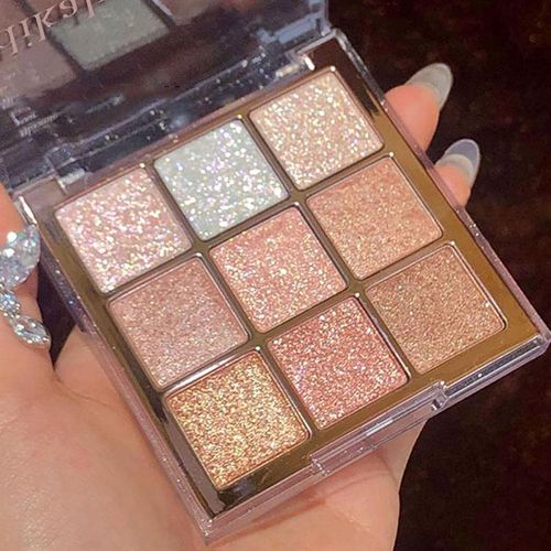 Glitter Eyeshadow Palette, Shimmering High Pigmented Glittering Blendable Eyeshadow Powder, Long Lasting Multicolor Shimmer Eye Makeup Product, Summer Makeup, Glam, Glitter Beauty, Cosmetic