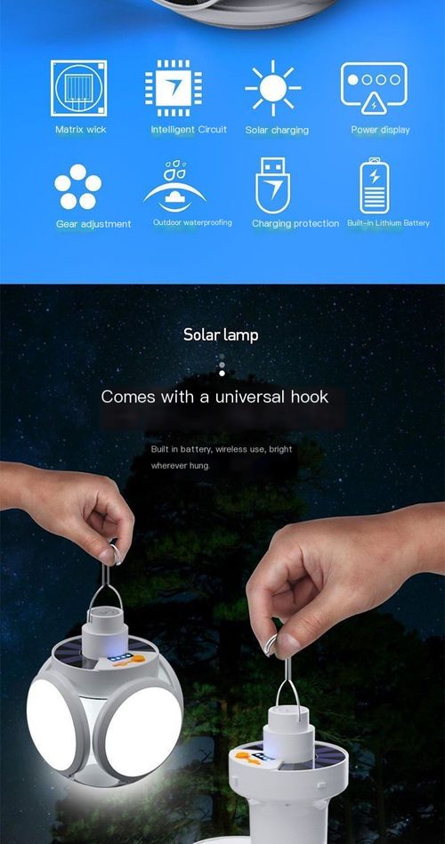 Magic lighting equipment, can be charged by solar energy or USB, high brightness, no fear of darkness even in power outages