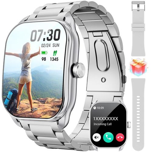 Smart Watch for Men Answer,Make Calls, Fitness Watch with Step Counter, 100+ Sports, Waterproof Fitness Smartwatches Compatible with Android iOS, Back To School Gifts, Wearable