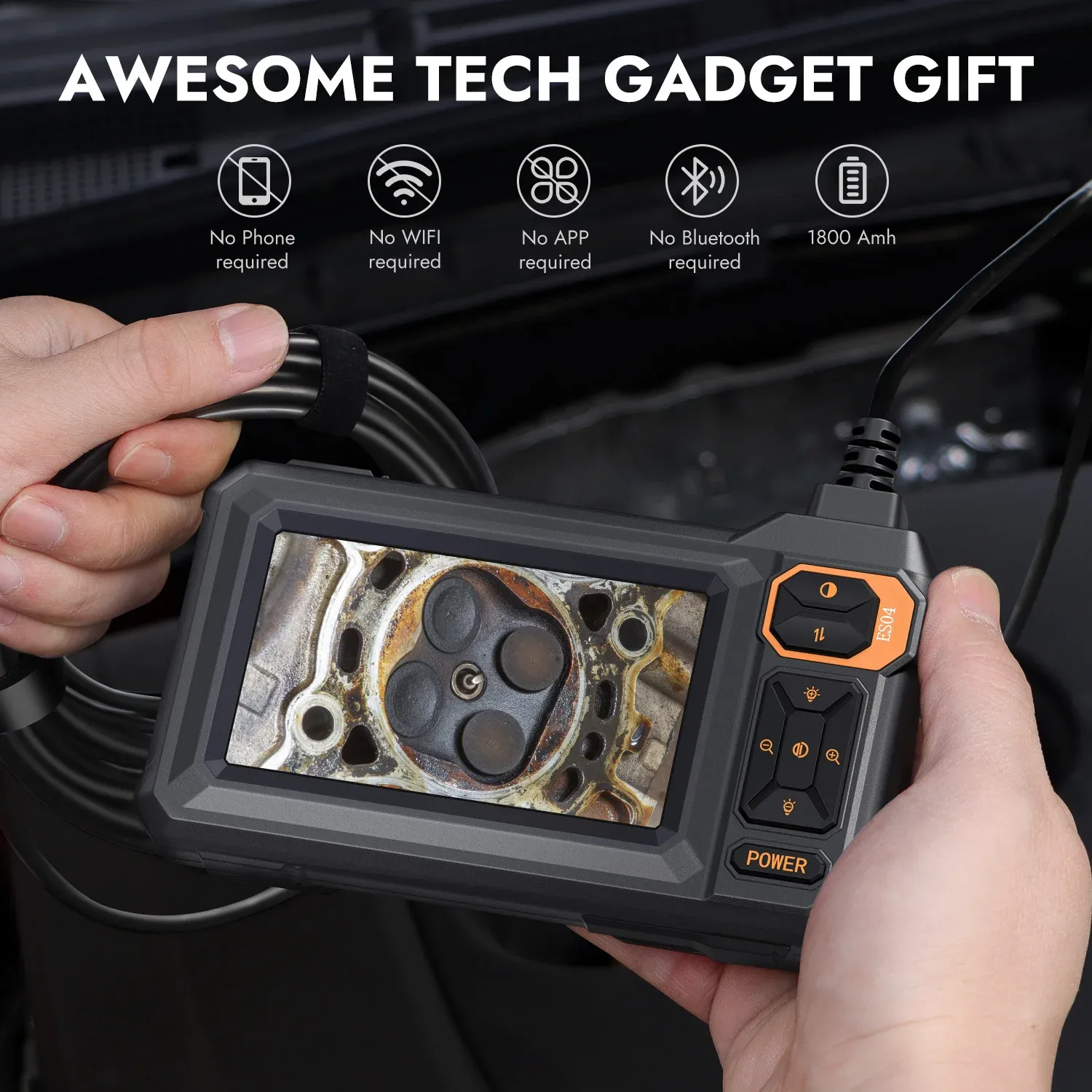 Endoscope Camera 4.3inch IPS Screen IP67 Waterproof HD1080P 8mm Lens Pipe Sewer Inspection Camera Borescope For Car
